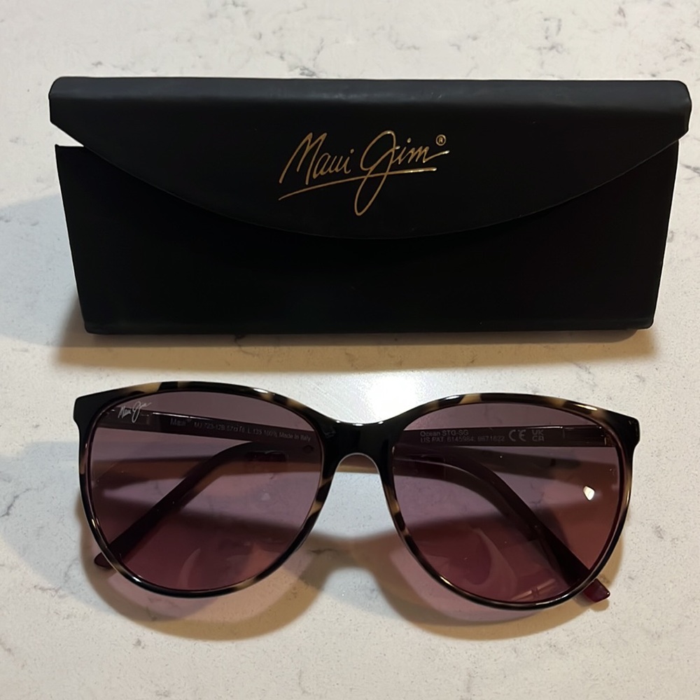 BRAND NEW Maui Jim Ocean Cat Eye Polarized Sunglasses Rose lens